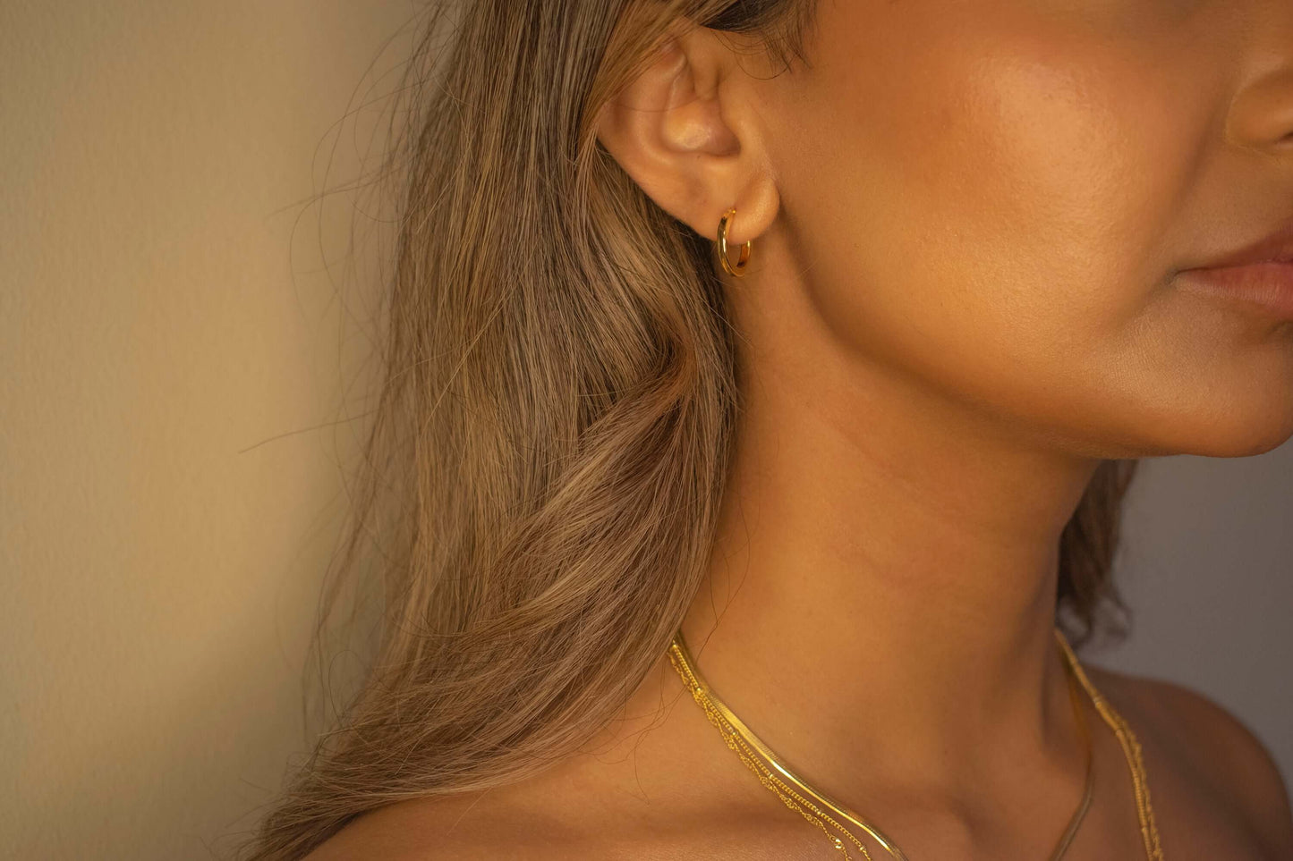 gold hoop earrings